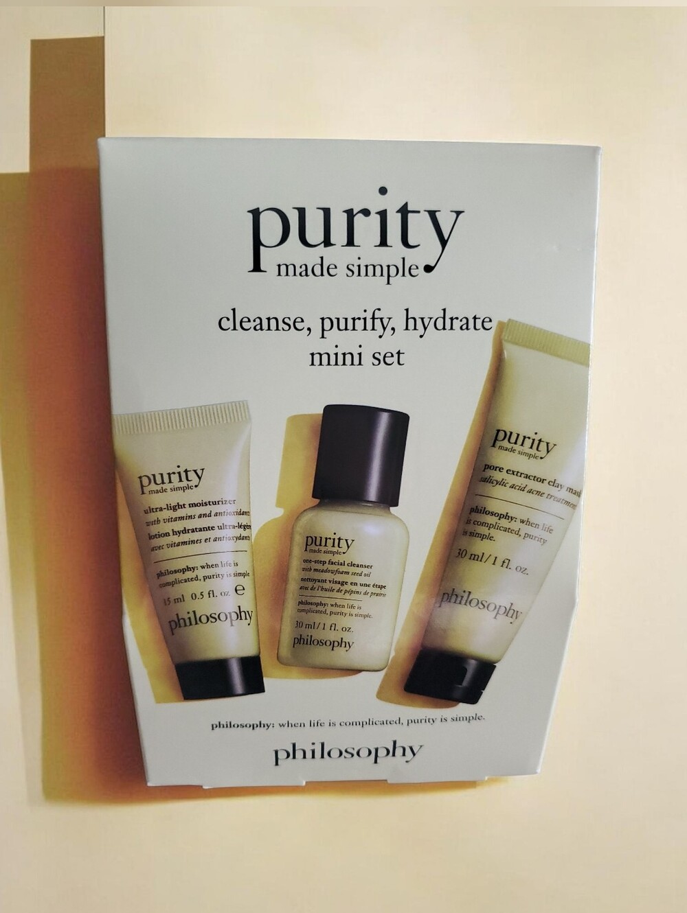 Philosophy 3-PC Purity Made Simply Cleanse, Purify, Hydrate Mini Set